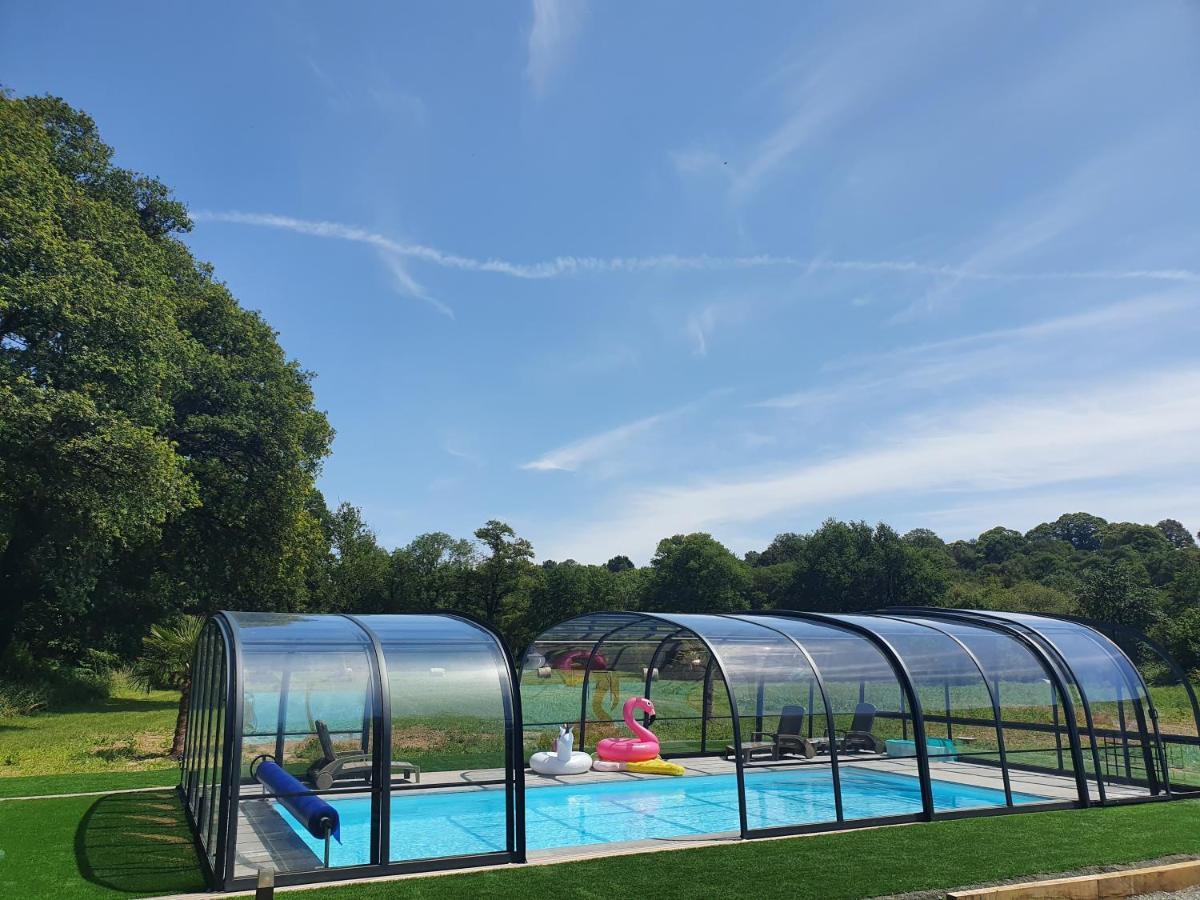 Gites De Maner Ster - Le Frene Piscine Ou Le Chene Piscine Et Spa Privatif Cléden-Poher エクステリア 写真
